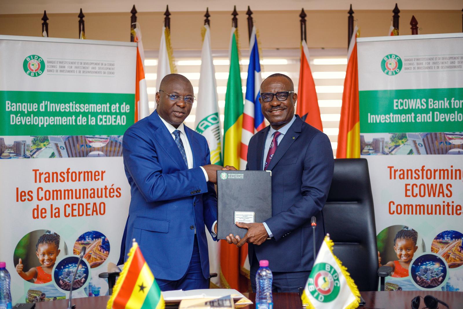 Communiqué de presse - Signature d'un protocole d'accord entre la BIDC et la République du Ghana
